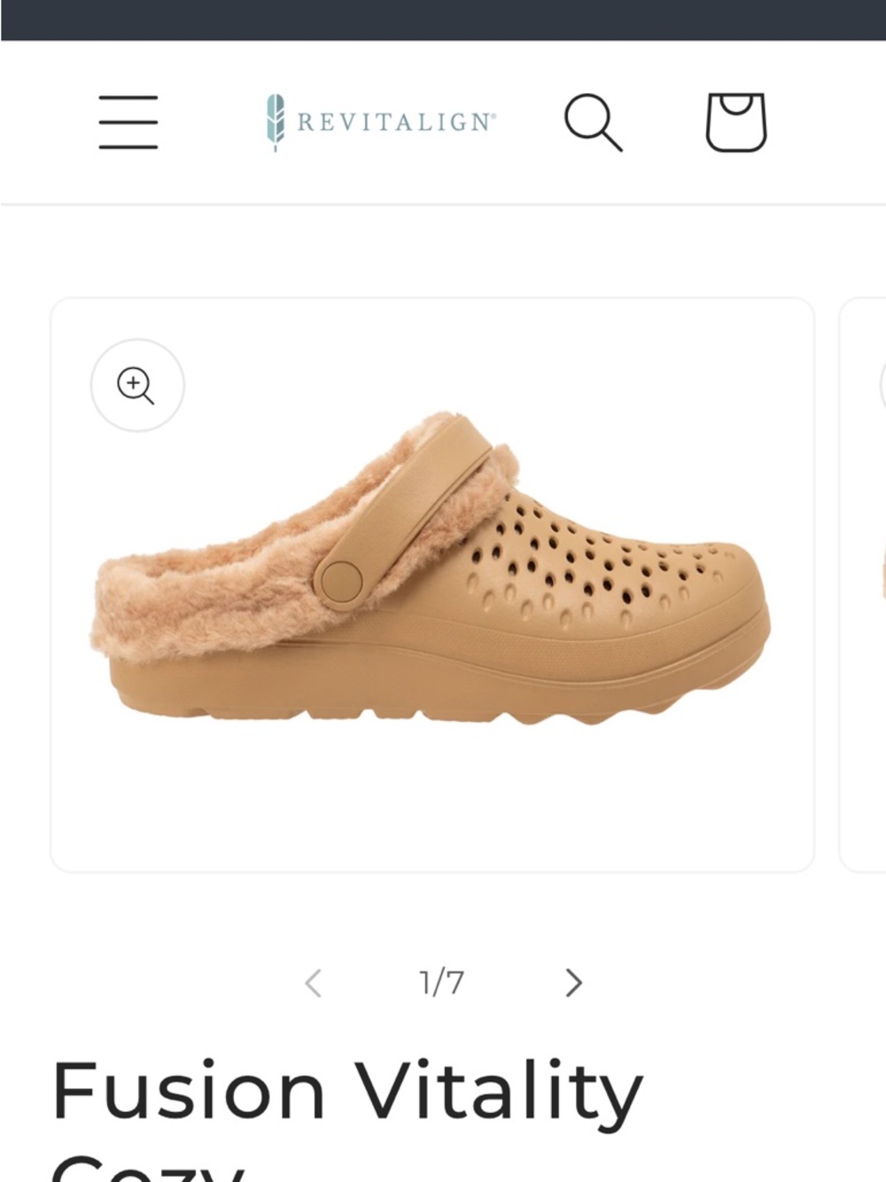 Waco shoe company women’s Fusion Vitality Cozy Clog in Tan unworn
